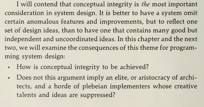 How is conceptual integrity to be achieved?